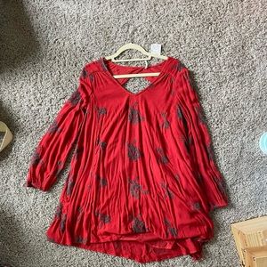 Free people bohemian long sleeve mini dress